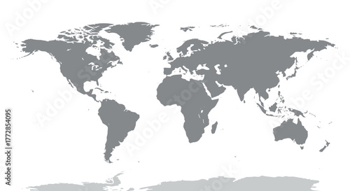 World map illustration on black background showing continents and countries