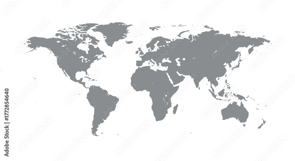 Fototapeta premium World map illustration on black background showing continents and countries