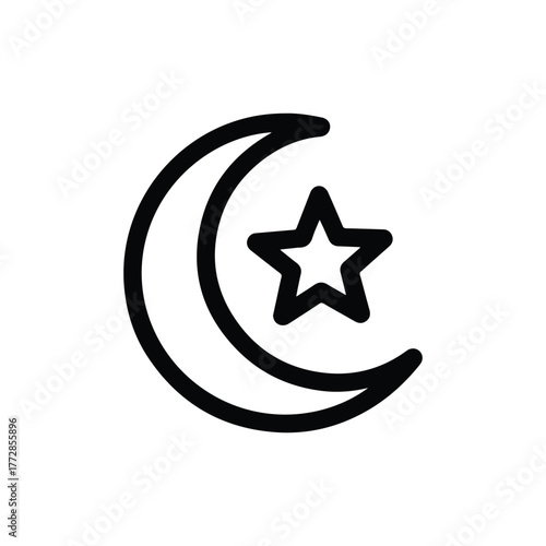 Star and Crescent (Outline)