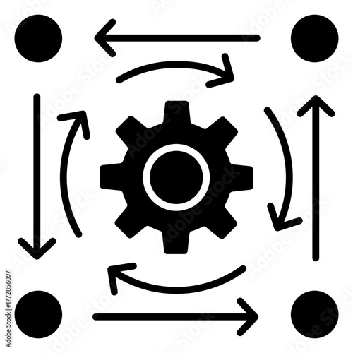 Strategic Aligment Glyph Icon