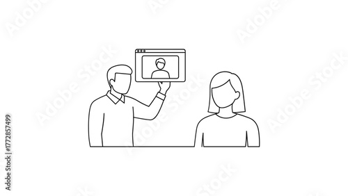 Online communication between two people