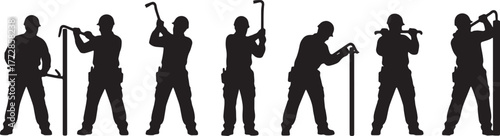 Road Crew Painting Lines Silhouette Pack