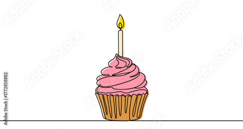 2025 New Year. Black 2025 New Year text written in one continuous line. Vector illustration on white background