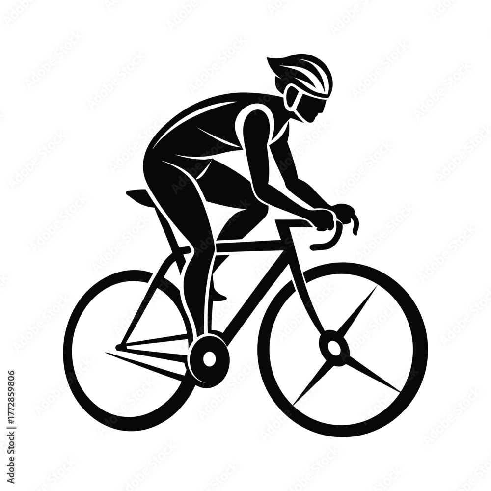 Fototapeta premium silhouette of a cyclist