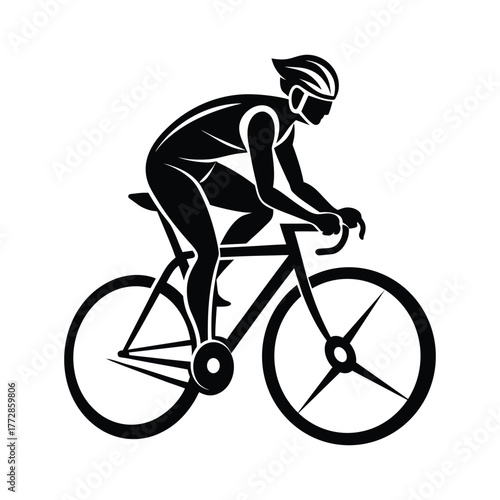 silhouette of a cyclist