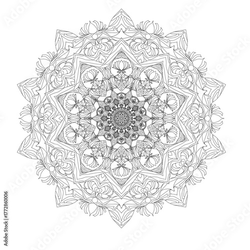 ornamental round lace pattern