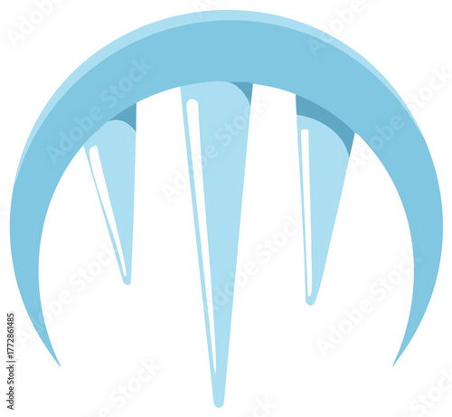 Abstract Ice Formation in Light Blue