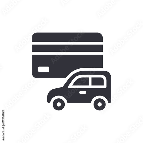 Card And Car Illustration Finance Transaction Icon