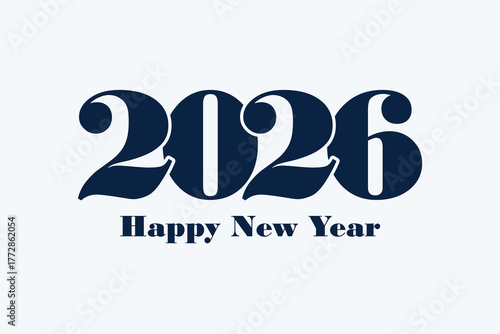 2026 Happy New Year Typography Design Template