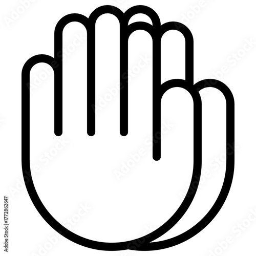 High Five Icon with Line Style