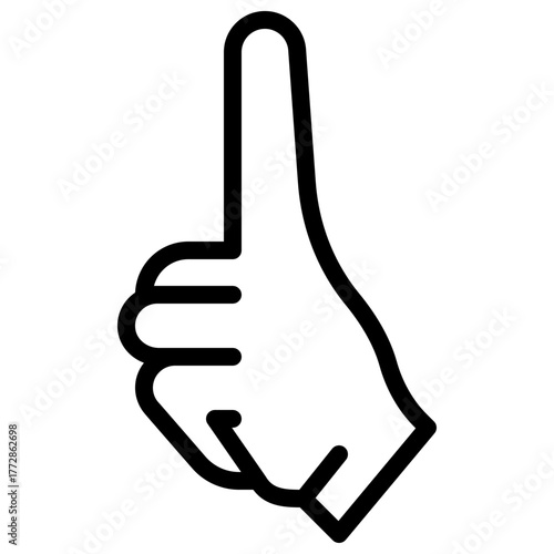 Silent Sign Icon with Line Style