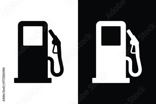 Gas pump icon vector design, Fuel station symbol