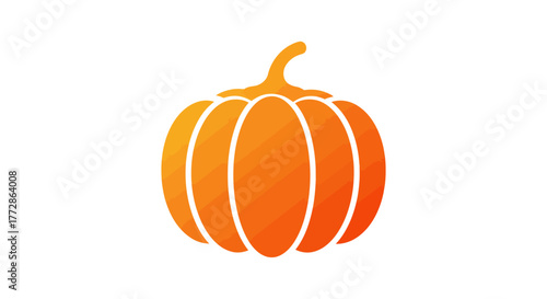 Icon of a stylized pumpkin with a gradient from yellow to orange, perfect for autumn and harvest themes