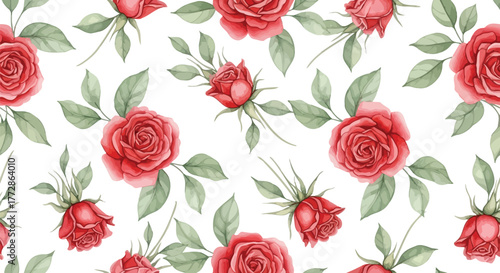 Beautiful sketch-style seamless pattern with vibrant blossoms and foliage, decorative vector background for fabric and wrapping paper

