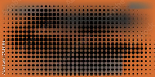 Abstract color gradient film grain texture background, gradient texture for web banner and hot sale, blurred orange gray white free forms on black.