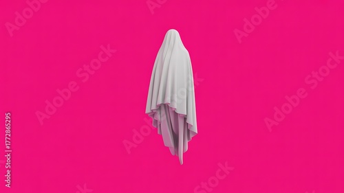A ghost with pink background