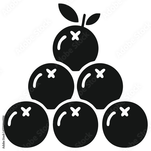 Stack of Oranges Citrus Fruit Still Life Fresh Food Harvest Orchard Produce Grocer