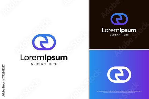 Chat connect icon logo design template