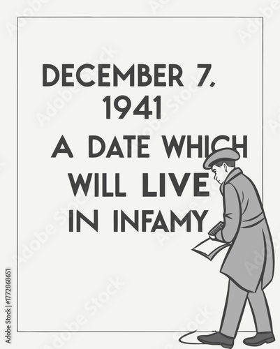 Historical Illustration: Pearl Harbor Commemoration