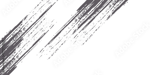Curved Grunge Brush Stroke, Black Paint Splash Texture for Creative Design Projects
