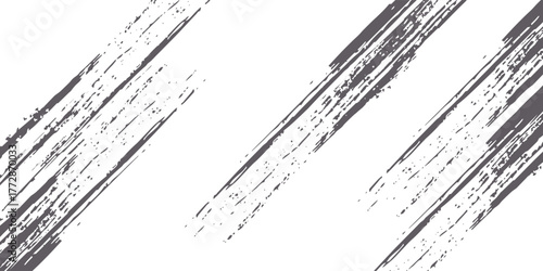 Curved Grunge Brush Stroke, Black Paint Splash Texture for Creative Design Projects