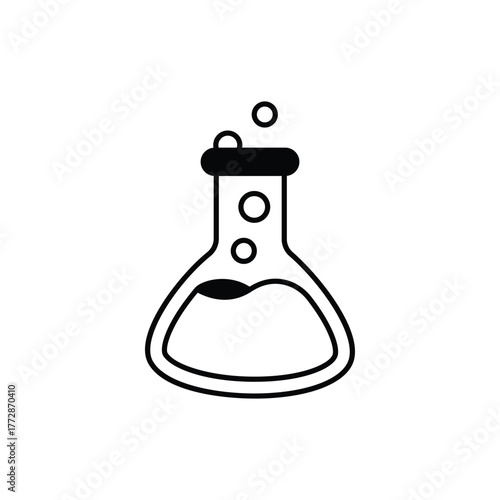 Flask icon vector stock with white background