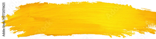 Vibrant Yellow Paint Stroke for Creative Design Background Use