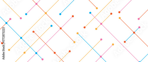 Vector digital minimal futuristic tech lines dot for background	