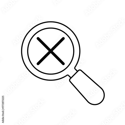 No Results icon outline editable stroke line drawing eps