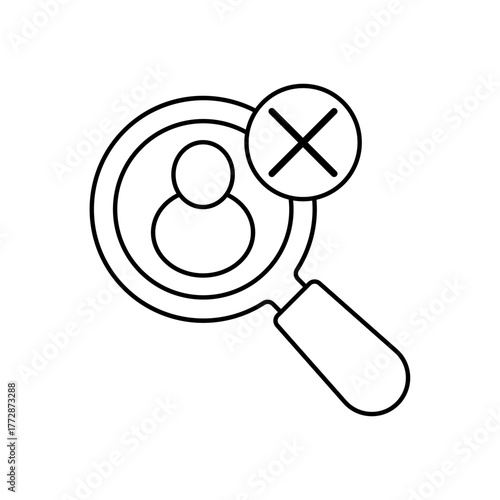 Missing icon outline editable stroke line drawing eps