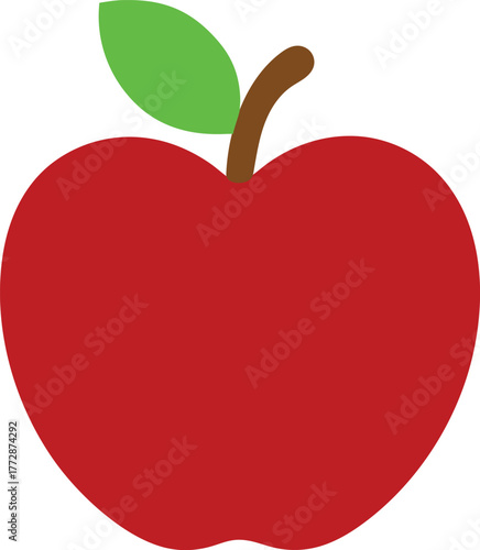 red apple vector illustration