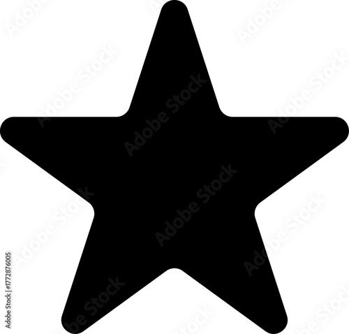 評価・お気に入り・成功を象徴するシンプルな星マークのベクターイラスト｜レビューやビジネス資料に使えるデザインアイコン
