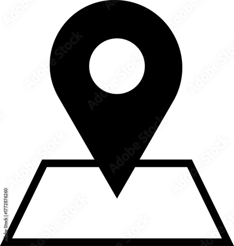 位置情報や目的地をわかりやすく示す、地図とポインターのベクターイラスト｜ナビゲーションや観光案内、プレゼン資料に使えるシンプルデザイン