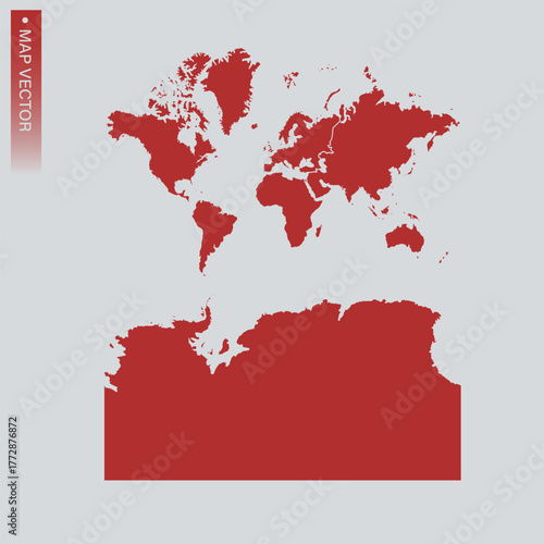 Continents With Antarctica map