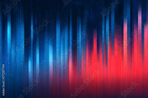 Digital Cascade of Red and Blue Light Through a Starry Void