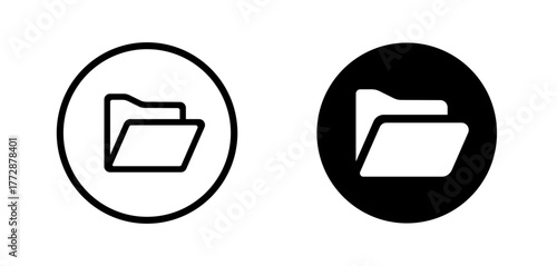 Folder icon in a Circle