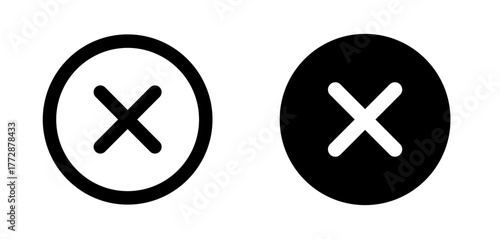 Cross icon in a Circle