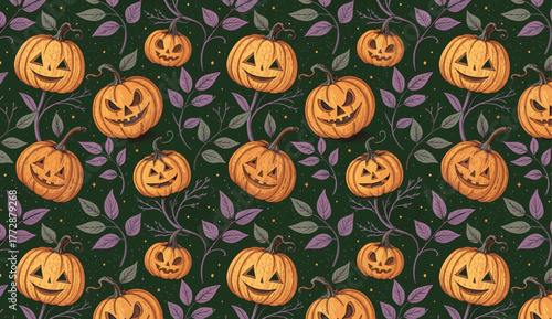 P125 Halloween seamless pattern 2