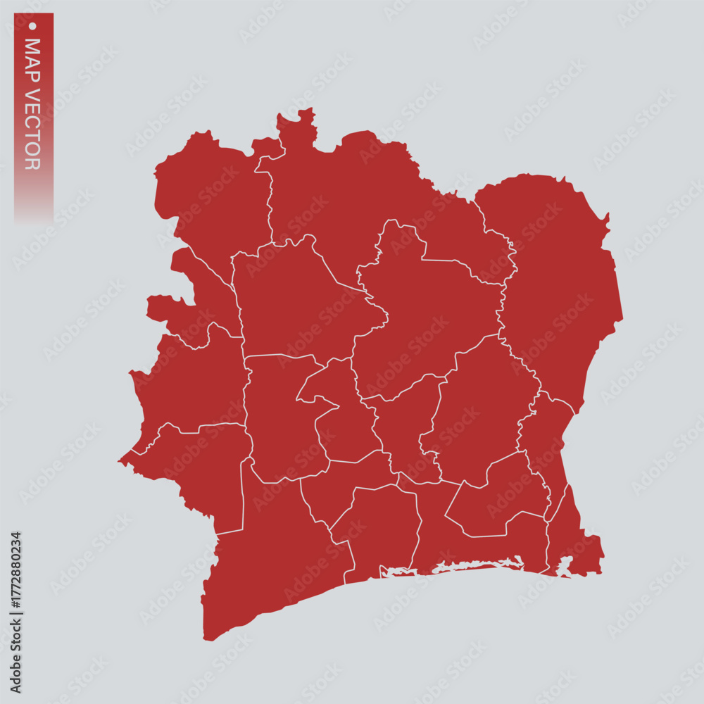 Obraz premium Ivory Coast map