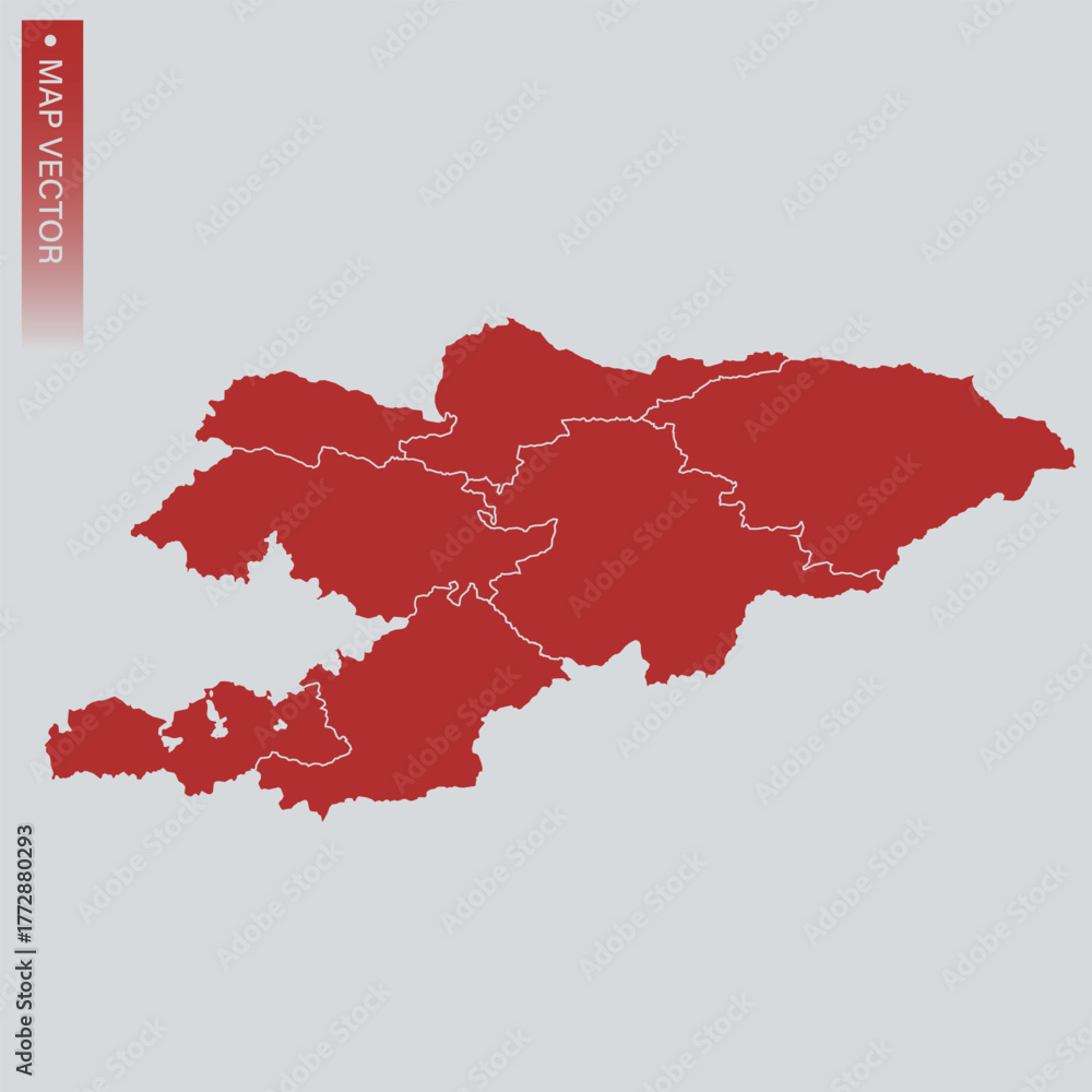 Naklejka premium Kyrgyzstan map