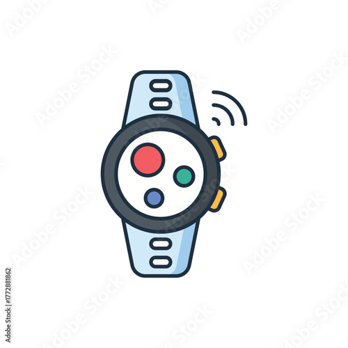 Smartwatch icon vector stock with white background