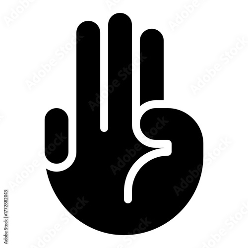 Third Icon with Solid Style