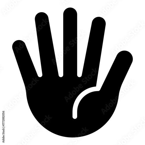 Stop Sign Icon with Solid Style