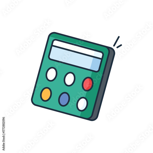 Calculator icon vector stock with white background