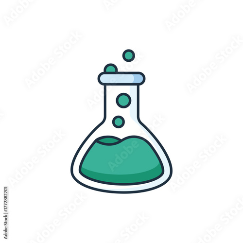 Flask icon vector stock with white background