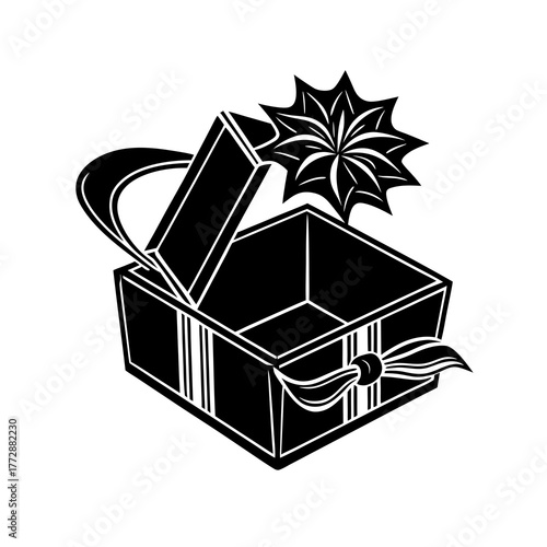 Stylized desert landscape with saguaro cacti mesas and rolling hills under a warm orange sky