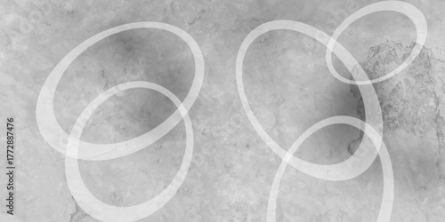 White abstract background with white circle rings in faded distressed vintage grunge texture design. Geometric grey textured abstract modern background - stock illustration.Grunge abstract background
