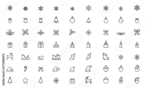 A grid of small, black and white illustrations depicting various ancient Egyptian hieroglyphs and symbolic figures.