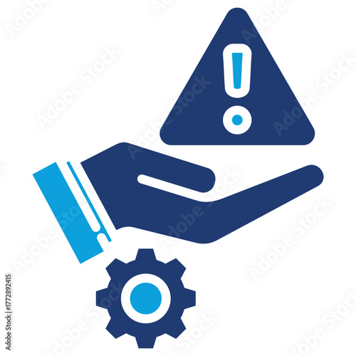 Risk Management Flat Blue Icon