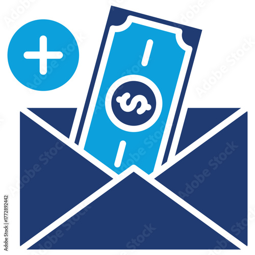 Payroll Flat Blue Icon